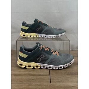 On Running Cloudflow Women's Athletic Shoes Green Peach Lace Up Size 9